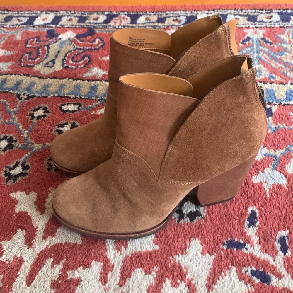 Kork-Ease suede heeled booties size 8